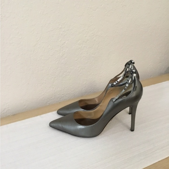 Badgley Mishka Metallic Bow Heels Size 8M - Picture 5 of 10